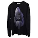 Givenchy Shark Print Sweatshirt aus schwarzer Baumwolle
