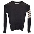 Thom Browne 4-Bar Sweater in Grey Cashmere