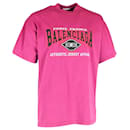 Balenciaga T-shirt oversize BB Authentic en coton rose
