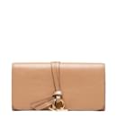 Chloe Leather Alphabet Flap Wallet Leather Long Wallet in Good condition - Chloé