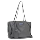 PRADA Tote Bag Leather Gray Auth ep2299 - Prada