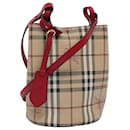 BURBERRY Nova Check Bolso de hombro Lona de nailon Beige Auth 59021UNA - Burberry