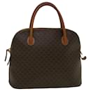 CELINE Macadam Canvas Hand Bag PVC Leather Brown Auth 59246 - Céline