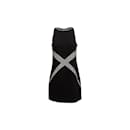 Ärmelloses Chanel-Kleid in Schwarz und Grau, Größe EU 40