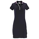 Tommy Hilfiger Womens Signature Slim Fit Polo Dress in Navy Blue Cotton