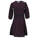 Tommy Hilfiger Womens Crew Neck Fit Flare Dress in Navy Blue Viscose