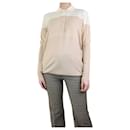 Beige two-tone long-sleeve polo shirt - size M - Burberry