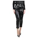 Black vinyl coated trousers - size UK 8 - Autre Marque