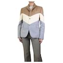 Multicoloured chevron padded jacket - size UK 12 - Moncler