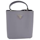 Prada Medium Panier Bucket Bag in Grey Saffiano Leather