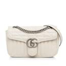 White Gucci Small GG Marmont Aria Matelasse Crossbody Bag