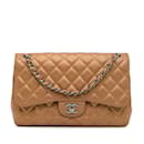 Braune Chanel Jumbo Classic Caviar Flap Bag