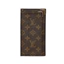 Estuche marrón con cuadros y monograma de Louis Vuitton