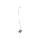 Gunmetal Bavna Pave Diamond Starburst Pendant Necklace - Autre Marque