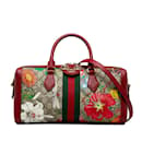 Red Gucci GG Supreme Ophidia Web Flora Satchel