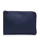 Blue Louis Vuitton Taurillon Pochette Jour PM Clutch Bag
