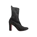 Black Christian Louboutin Suede Mid-Calf Boots Size 35