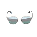 Óculos de sol aviador prateados Christian Dior