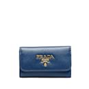 Blue Prada Saffiano Key Holder