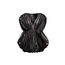 Krizia vintage preta e prateada 80s Vestido bolha de malha tamanho UE 38