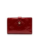 Red Louis Vuitton Vernis French Purse Small Wallets