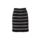 Black & White Alaia Cutout Pleated Skirt Size XS - Alaïa