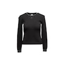 Vintage Black Gianni Versace Couture 1998 Wool Studded Sweater Size XS - Autre Marque