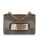 Bolso de hombro Dior JaDior mini gris con cadena y solapa