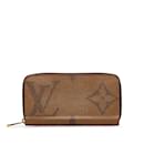 Brown Louis Vuitton Monogram Giant Reverse Zippy Wallet