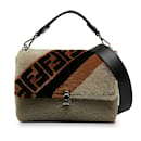 Marron Fendi Shearling Macro Zucca 1974 Sacoche Kan I