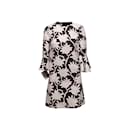 Black & Multicolor Valentino Wool & Silk Floral Print Dress Size US 00