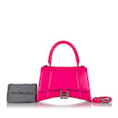 Borsa a mano in pelle clessidra rosa Balenciaga