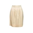 Vintage Cream Chanel Boutique Wool Knee-Length Skirt Size L - Autre Marque