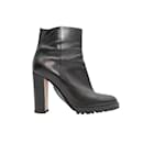 Black Gianvito Rossi Heeled Ankle Boots Size 35.5