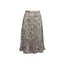 Vintage Gray & Multicolor Emilio Pucci Paisley Print Midi Skirt Size M