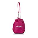 Pink Saint Laurent Teddy Leather Bucket Bag