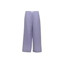 Lavender Christian Dior Virgin Wool Wide-Leg Pants Size EU 42