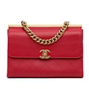 Bolsa Chanel Pequena Coco Luxe Flap Vermelha