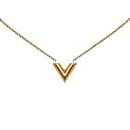 Goldene Louis Vuitton Essential V-Halskette