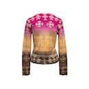 Multicolor Christian Dior Patterned V-Neck Sweater Size FR 38