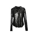 Black Donna Karan Sequined Lightweight Jacket Size US 4
