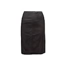 Vintage Black Chanel Fall 2000 Wool & Cashmere-Blend Skirt Size EU 44