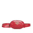 Bolsa de cinto Gucci GG Marmont Matelasse vermelha