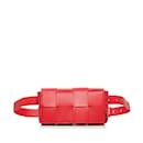 Red Bottega Veneta Intrecciato Cassette Belt Bag