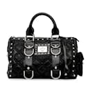 Schwarze Versace Patent Snap Out Of It Handtasche
