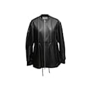 Black Proenza Schouler Drawstring Leather Jacket Size US M