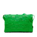 Green Bottega Veneta Maxi Intrecciato Cassette Crossbody Bag