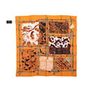 Bufanda de seda con estampado abstracto de Gucci naranja y multicolor
