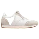 White Toteme Leather & Suede Low-Top Sneakers Size 39 - Totême