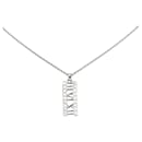 Silver Tiffany Diamond Atlas Bar Pendant Necklace - Tiffany & Co